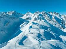 Pizol, Winter, Schnee, blauer Himmel, Pizolbahnen, Morgenstimmung, Skifahren, Piste
