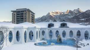 Tamina Therme_outdoor pool Thermal water, Bad Ragaz, Grand Resort Bad Ragaz, wellness, Tamina, Tamina Therme