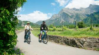 Velofahrt durch die Rebberge © Kevin Wildhaber