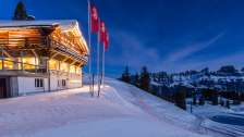 Skigebiet Flumserberg bei Nacht