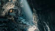 Lichteinfall in der düsteren Taminaschlucht