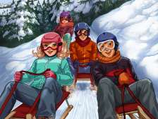 Mounteens-Schlittelweg am Pizol