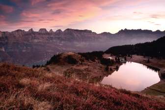 Flumserberg See Abendstimmung