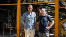 Elio Pandolfi und Manuel Rothmund an der Bergstation der Älplibahn Malans