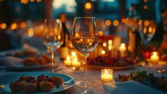 Candle light dinner walenseeschiff