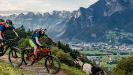 Alpen, Berge, Bike, Bikerberg, Bikertrail, Gonzen, Heidiland - Mountainbike, Heidiland Trailtour, Mountain Bike, Mountainbikesport, MTB, Schweizer Alpen, Touren