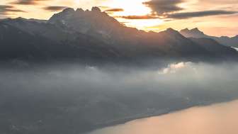 Walenstadtberg, Walensee, Alp Schrina, Abendstimmung, Herbst