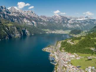 Quarten, Unterterzen, Walensee, Drohne, Frühling