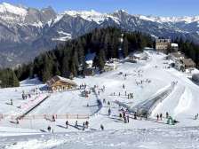 Kinderübungspiste im Skigebiet Pizol