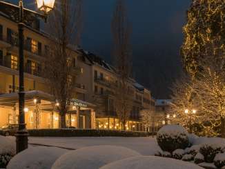 Bad Ragaz, Beleuchtung, Grand Resort Bad Ragaz, Kurpark, Quellenhof, Weihnachten, Weihnachtsbeleuchtung