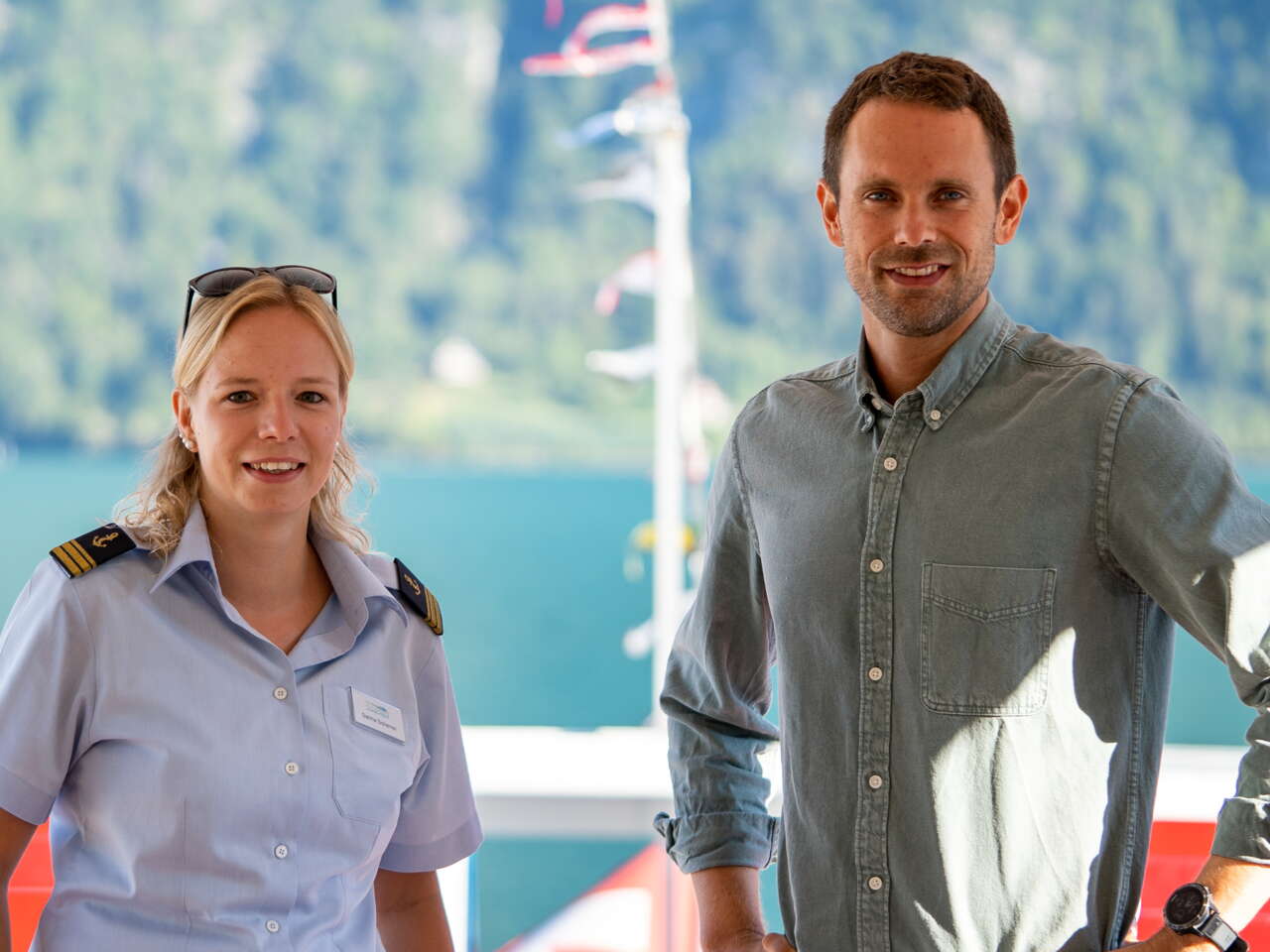 Sarina Scherrer & Manuel Rothmund auf dem Walenseeschiff