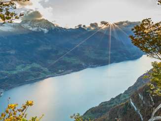 Walensee, Berge, Spitzmeilen, Wissmilen, Fursch, Aussicht, Bergfrühling, Panorama, Madils